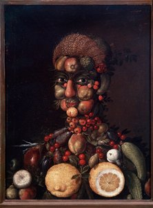 由水果和蔬菜制成的人物形象（绘画 作者 朱塞佩·阿辛博多