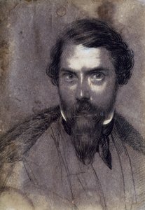自画像（纸上粉笔画 作者 朱塞佩·巴尔迪尼（Giuseppe Baldini）