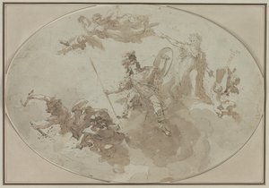 天花板研究：和平与战争的寓言，c。 1800年。