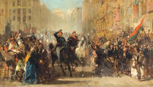 1859年6月8日，拿破仑三世和维托里奥·埃马努埃莱二世进入米兰