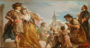 安特卫普伯爵戈蒂埃和他女儿维奥兰特的会面，约1787年。