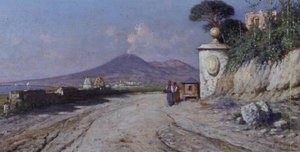 庞贝城: (面板) 作者 朱塞佩·卡雷利（Giuseppe Carelli）