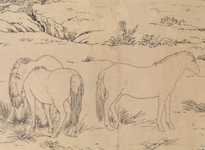 一百匹马》，可追溯到1723-25年。 作者 郎世宁