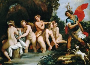 戴安娜和Actaeon，约1600-1603年。