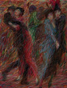 探戈，1914年。 作者 朱塞佩·科米内蒂（Giuseppe Cominetti）
