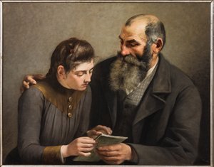 大师与少女（布面油画） 作者 朱塞佩·戈尔多尼