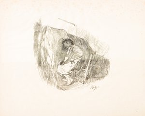 挤奶（石版画）