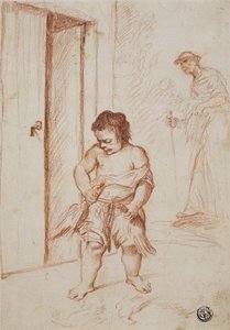 《两个人物的研究》，1710-15年 作者 朱塞佩·玛丽亚·克雷斯皮