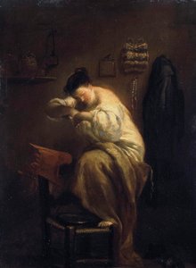 寻找跳蚤的女人》，1710年代。