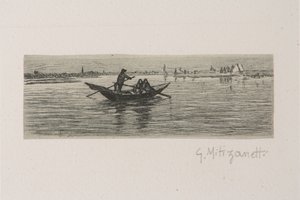 船夫（白纸蚀刻版画）