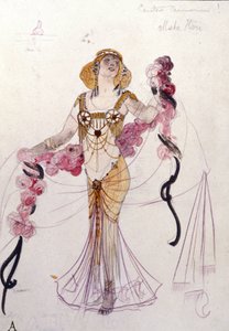 玛塔·哈里 (Mata Hari) 的服装由朱塞佩·帕兰蒂 (Giuseppe Palanti，1881-1946) 于 1912 年为舞会《酒神巴克斯 (Bacchus) 与甘布里努斯 (Gambrinus)》设计。 米兰斯卡拉剧院博物馆。