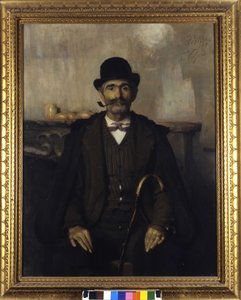 调解人朱塞佩·贾尼（Giuseppe Giani 调解人的肖像）。 乔瓦尼·佩利扎·达·沃尔佩多 (1868-1907) 的绘画 作者 朱塞佩·佩里扎·达·沃尔佩多
