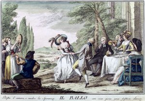 舞蹈舞蹈，1790年。 作者 朱塞佩·皮亚托利（Giuseppe Piattoli）