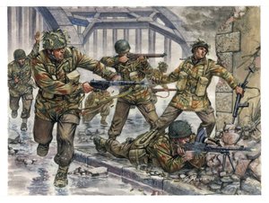 第二次世界大战：1944 年 9 月在荷兰的市场花园行动中，绰号 "红魔鬼 "的英国伞兵 - 第二次世界大战：市场花园行动，1944 年 9 月被称为 "红魔鬼 "的英国伞兵 - 插图：Giuseppe Rava 作者 朱塞佩·拉瓦（Giuseppe Rava）