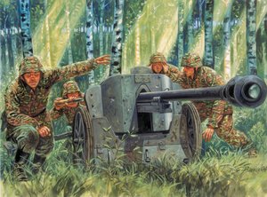 第二次世界大战：Panzerabwehrkanone 38 或 Pak 38，德国坦克防御炮 - 第二次世界大战：5 厘米 Pak 38，德国 50 毫米口径反坦克炮 - 插图：Giuseppe Rava 作者 朱塞佩·拉瓦（Giuseppe Rava）