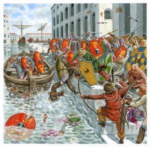 西哥特人入侵奥斯提亚 公元前 410 年 作者 朱塞佩·拉瓦（Giuseppe Rava）