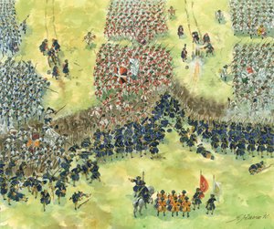 西班牙王位继承战争：德南河战役，7 月 24 日 作者 朱塞佩·拉瓦（Giuseppe Rava）