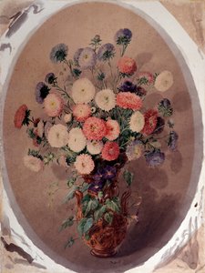 一束雏菊 朱塞佩-罗达（19 世纪）水彩画 1863 尺寸 70x51 厘米 热内卢，现代艺术画廊，展品 448 作者 朱塞佩·罗达