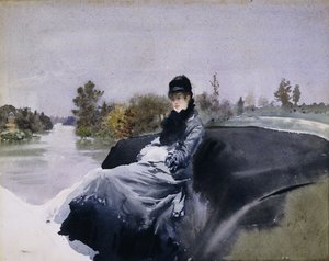 马车夫人车上的女士