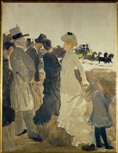 赛马草图（布面油画）