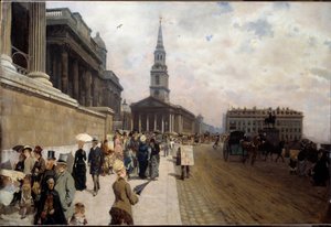 伦敦国家美术馆和圣马丁教堂朱塞佩·德·尼蒂斯 (Giuseppe de Nittis) 的绘画 (1846-1884)