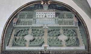 Villa della Pretaia 来自一系列描绘美第奇别墅景色的月饼