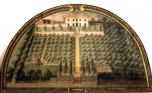 朱斯托·乌滕斯 (Giusto Utens) 的马里尼奥别墅 (Villa di Marignolle)（16 世纪）。