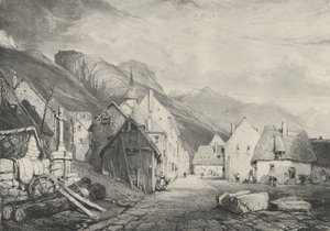 莱班村的入口，1831年