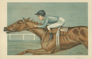 Tod Sloan，美国骑师，1899年5月25日，名利场漫画 作者 戈弗雷·道格拉斯·吉尔斯