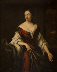 一位女士的肖像，c.1666-1723（布面油画） 作者 戈弗雷·克纳勒