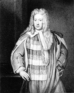 亨利圣约翰（1678-1751）第一子爵博林罗克的肖像，由WT弗莱雕刻