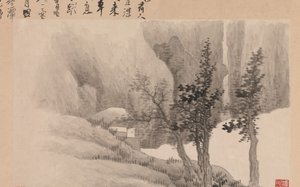 带诗的风景画，1688年。