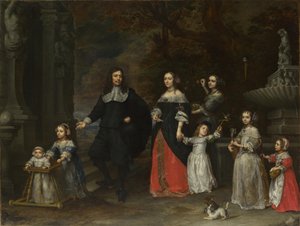 一个家庭组，约1664年。
