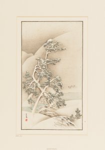 木版画-雪中的树 作者 戈舒亚