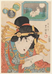 1926年代后期的妓女的胸像（木版画）
