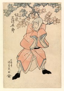 演员 Bando Mitsugoro III，扮演 Tokoshiro 或可能是 Dojishiro，c.1808-25（彩色木刻）