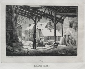 Chamboissy的景色，1820年。 作者 戈特弗里德（Gottfried）或戈德弗罗伊（Godefroy Engelmann）