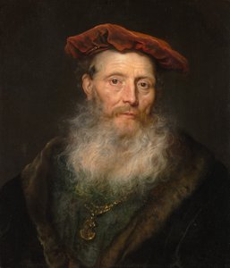1645年，有天鹅绒帽的大胡子男人。