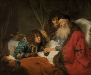 以撒祝福雅各。约于1638年