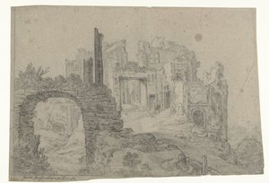 山上的建筑工地 作者 Govert Jansz。