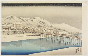 1920年1月在京都的Sanjo_大桥 作者 桥口吾代