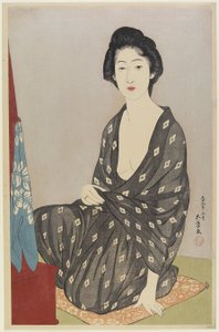 穿夏袍的女人，1920 年 6 月 作者 桥口吾代