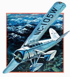 Wiley Hardemann Post 独自驾驶 Winnie May 环游世界（纸面水粉画）