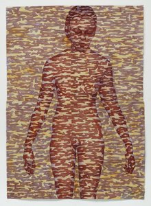 屏风，2025 年（拱门上的水彩画）
