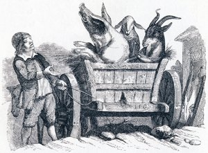 猪、山羊和绵羊（le cochon, la chèvre et le mouton） - 拉封丹的寓言故事 作者 格兰维尔
