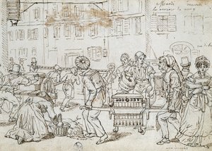 南希的工人，让-雅克-格兰德维尔（1803-1847）绘制，法国 作者 格兰维尔