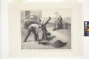 植树小组（石版画） 作者 格兰特·伍德