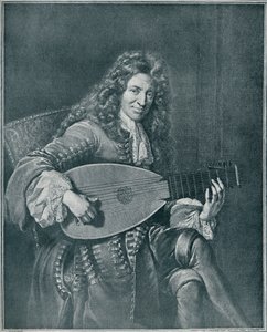 查尔斯·穆顿（Charles Mouton），c1626-1710。法国鲁琴演奏家和琵琶作曲家，1909年 作者 杰拉德·埃德林克