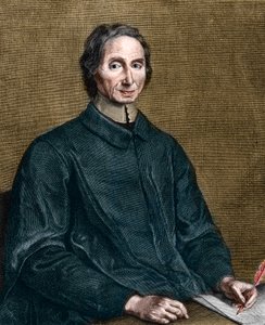 法国哲学家Nicolas Malebranche（1638-1715）的肖像。 作者 杰拉德·埃德林克