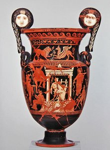 阿普利亚红图涡形火山口，约公元前375-350年（陶瓷）。 作者 希腊文